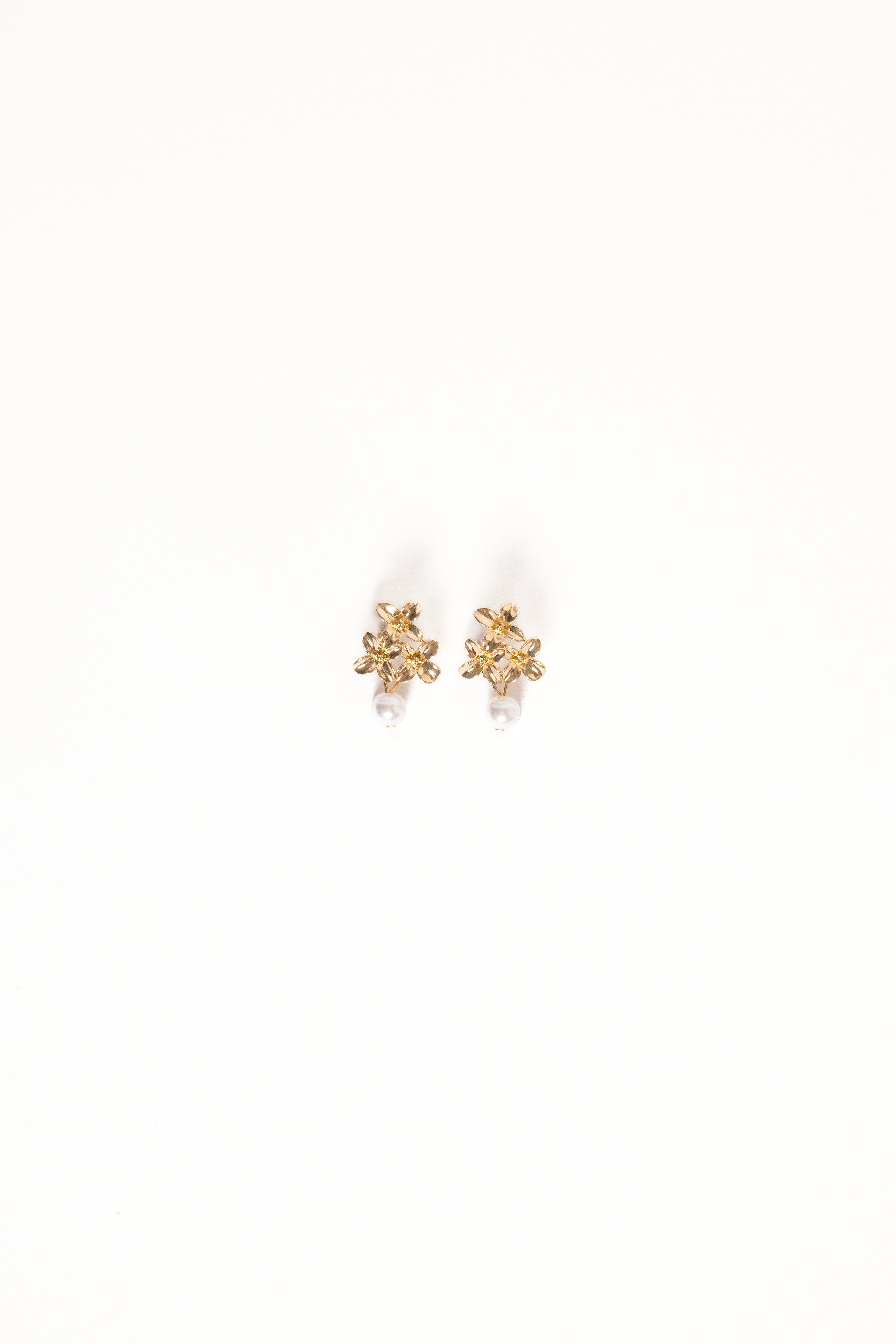 Amani Earrings - Gold/Pearl