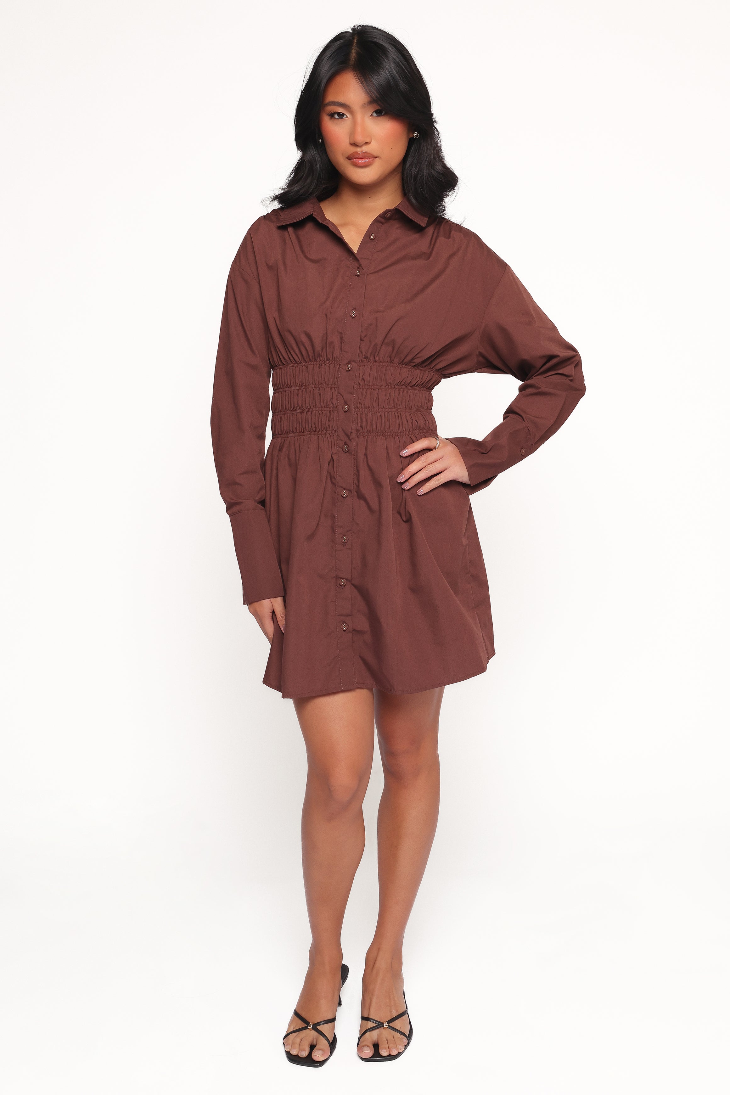 Wallace Mini Dress - Chocolate